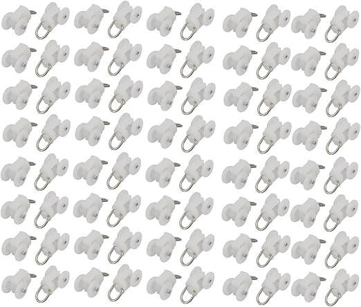 Amazon Com Uxcell 12mm Dia Twin Wheel Curtain Track Rail Slide