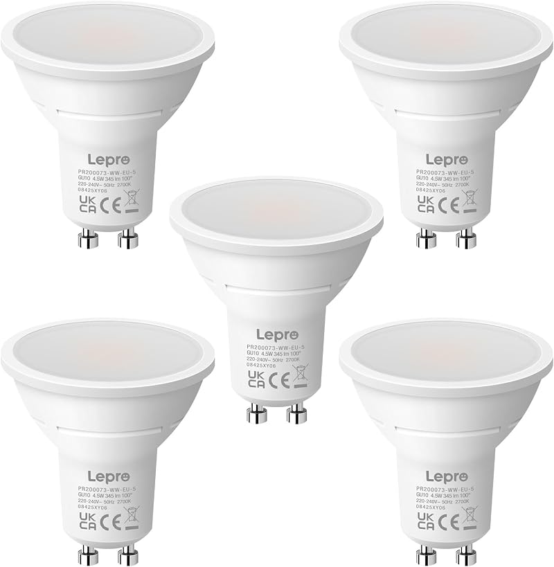 Lepro GU10 LED Bulbs 4.5W Warm White 2700K 345lm Pack of 5
