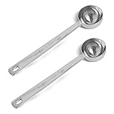 2-piece stainless steel coffee measuring spoon