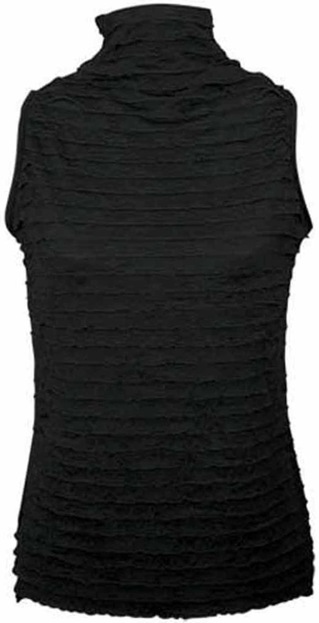 Happie Brand Black Turtleneck Sleeveless Top Size Medium