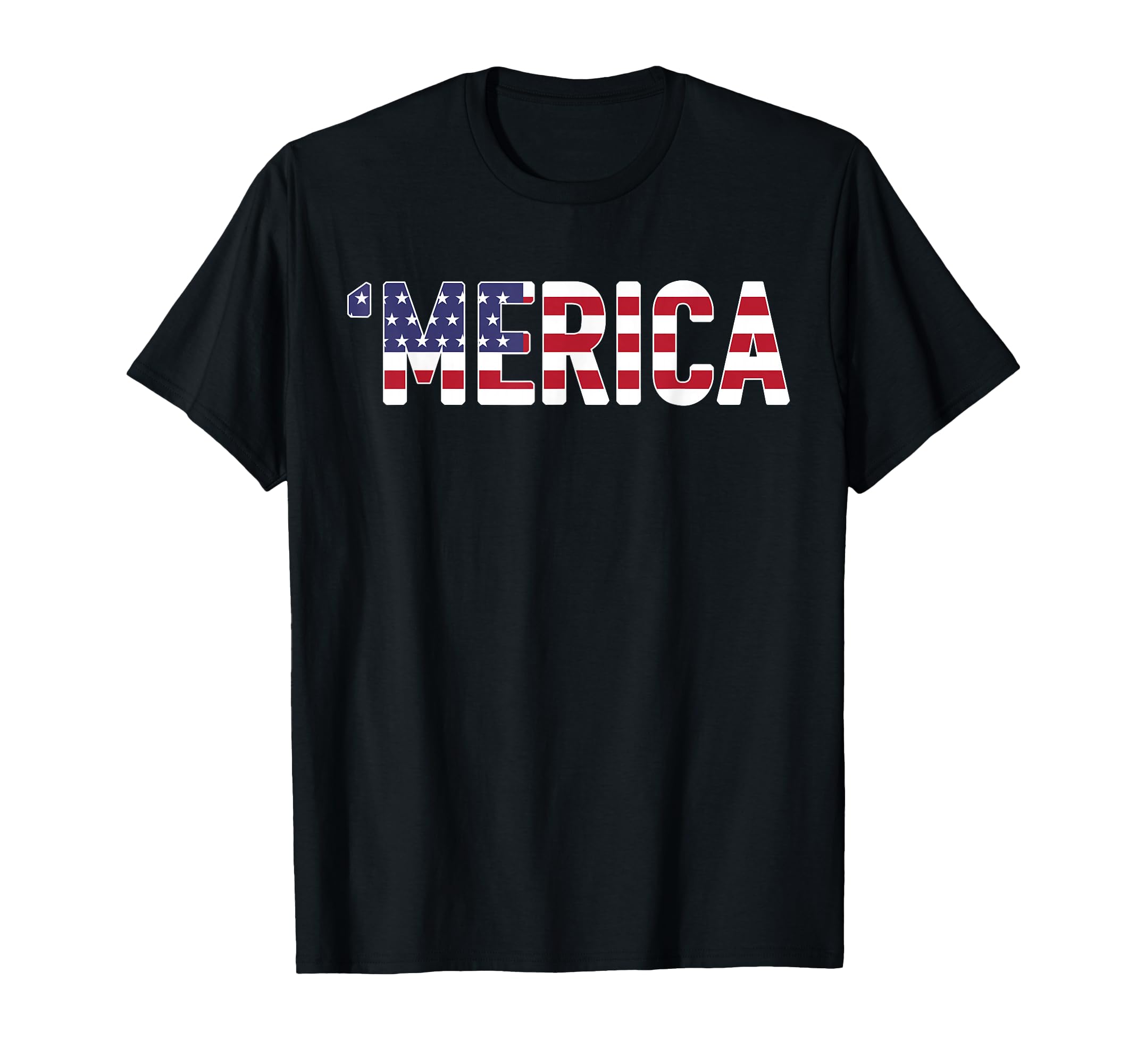 Photo 1 of 'Merica - Patriotic Flag USA United States America Novelty T-Shirt, LARGE