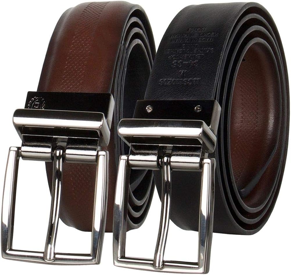 Chaps Men's Reversible Dress Belt, Classic Brown/Black, Small (3032