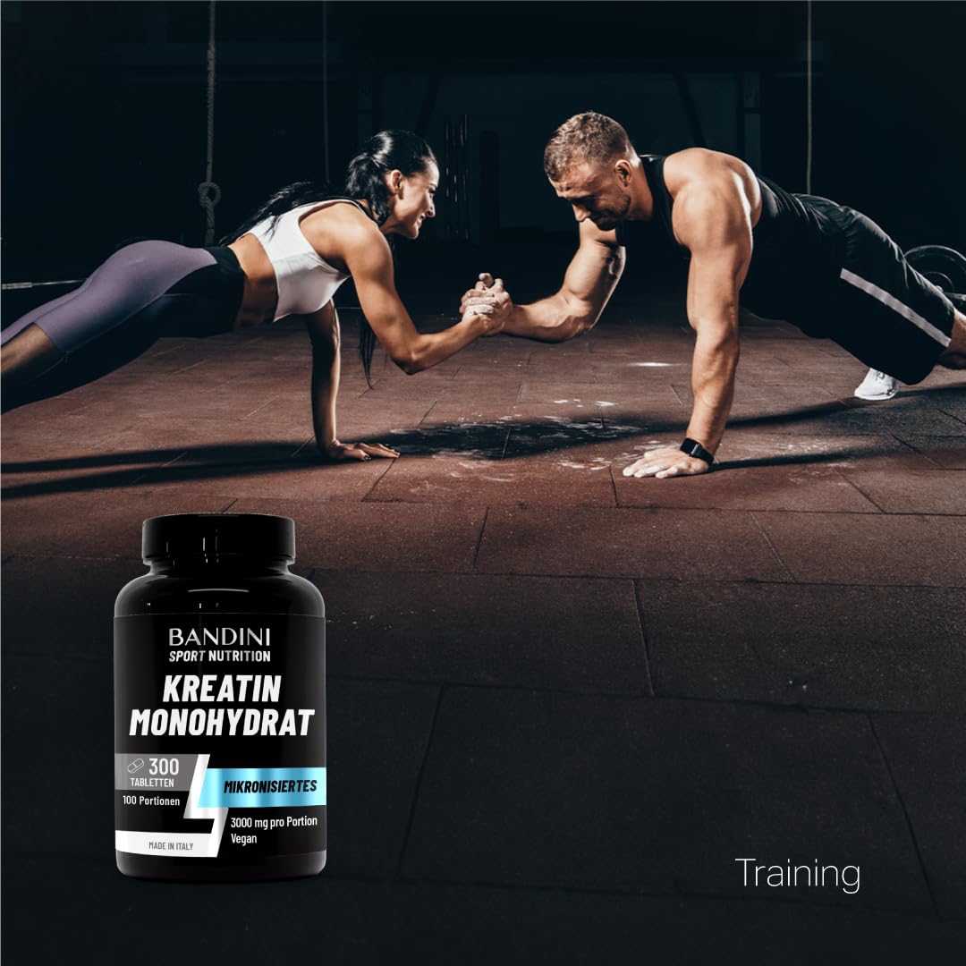 Bandini® Kreatin-Monohydrat 300 Tabletten | Für Training, Sport & Fitness 3