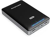 Portable Charger RAVPower 16750mAh Power Bank External Battery Pack with Most Powerful 4.5A Output and iSmart Technology - Black