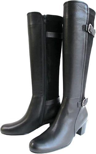 Amazon イング Ing Ing 0507 レディース ロングブーツ スエードコンビ ストレッチロングブーツ 防寒靴 通勤靴 ブラック 24 0cm ブーツ ブーティ