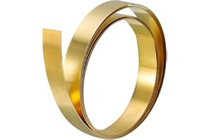 uxcell Brass Sheet Roll, Metal Foil Plate 1000mm x 15mm x 0.3mm