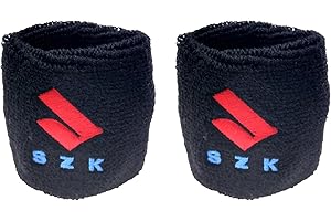 iTobest motorcycle brake reservoir sock Fits for Suzuki GSXR 600 750 1000 1300 Black Brake Reservoir Sock Cover（Black and "S" Red）2 Pack