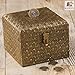 Rusticity® Wood Piggy Bank for Kids and Adults - Brass Coated | Handmade | (4x4) in