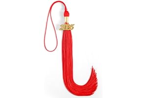 JANETIHUI 2025 Tassel Graduation, Graduation Tassel 2025, 9" Size with 2025 Year Charm, Premium Silk Thread & Metal Charm, Commemorative Keepsake for Class of 2025 (Red)