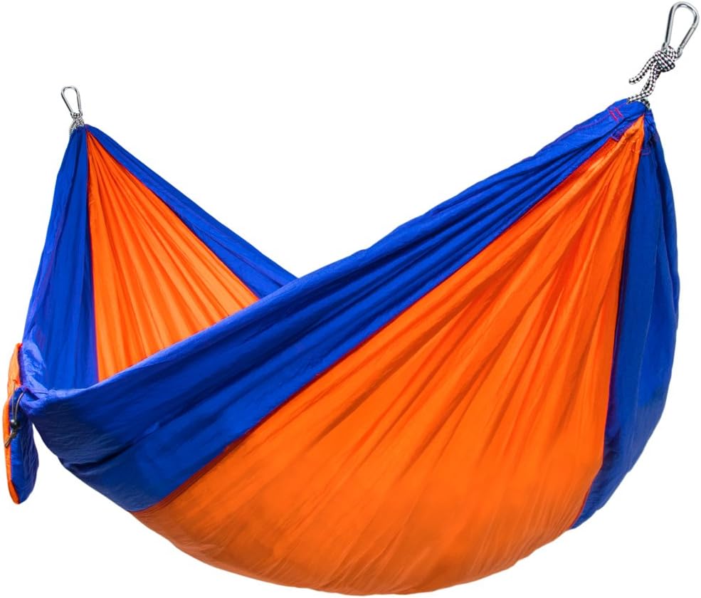 Grizzly Peak Single-Wide Camping Hammock, Lightweight and Portable Parachute Nylon