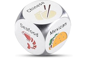 AROVENE Gag Gifts Women Men Stocking Stuffers Couples Date Night Gifts for Him Her White Elephant Gifts for Adult Valentine's Day Gifts Santa Swap Gifts Christmas Anniversary Birthday Gifts Food Dice