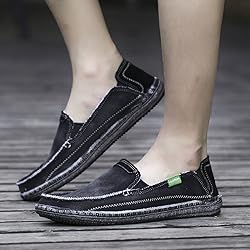 VILOCY Mens Slip on Deck Shoes Zero Drop Casual