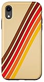 iPhone XR Colorful Diagonal Stripes Retro Vintage