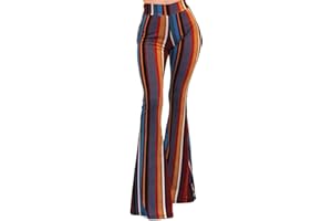 Vivicastle Women's USA Boho Comfy Stretchy Bell Bottom Flare Pants