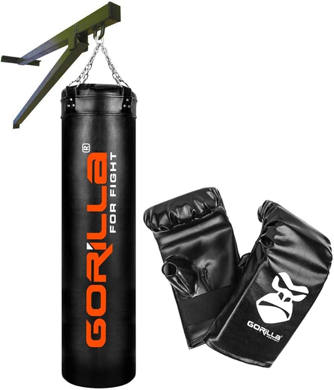 Saco De Pancada 180 Cm + Luva + Suporte Parede, Gorilla
