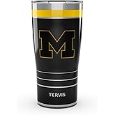 Tervis Traveler Michigan Wolverines - Night Game Triple Insulated Tumbler Travel Cup Keeps Drinks Cold & Hot, 20oz, Stainless Steel