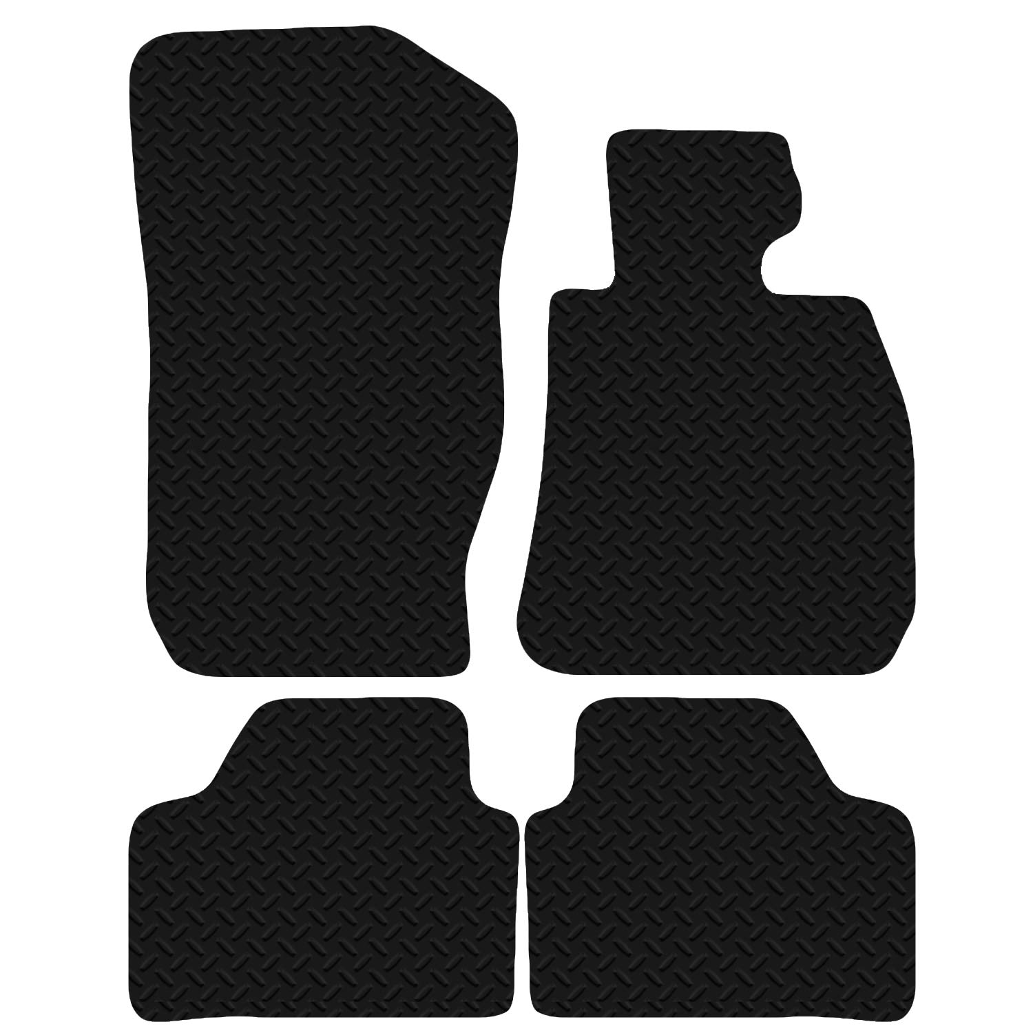 Carsio Car Mats For BMW X1 2010-2015 (E84) 3mm 4pc Set Tailored Fit Rubber Floor Mat Complete Accessory Black Custom Fitted - Anti-Slip Backing, Heavy Duty & Waterproof