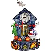 The Bradford Exchange Tim Burton's The Nightmare Before Christmas 30th Anniversary Wall Clock with Jack Skellington and Friends LED Lights and Zero &ndash; Plays This is Halloween 11-inches