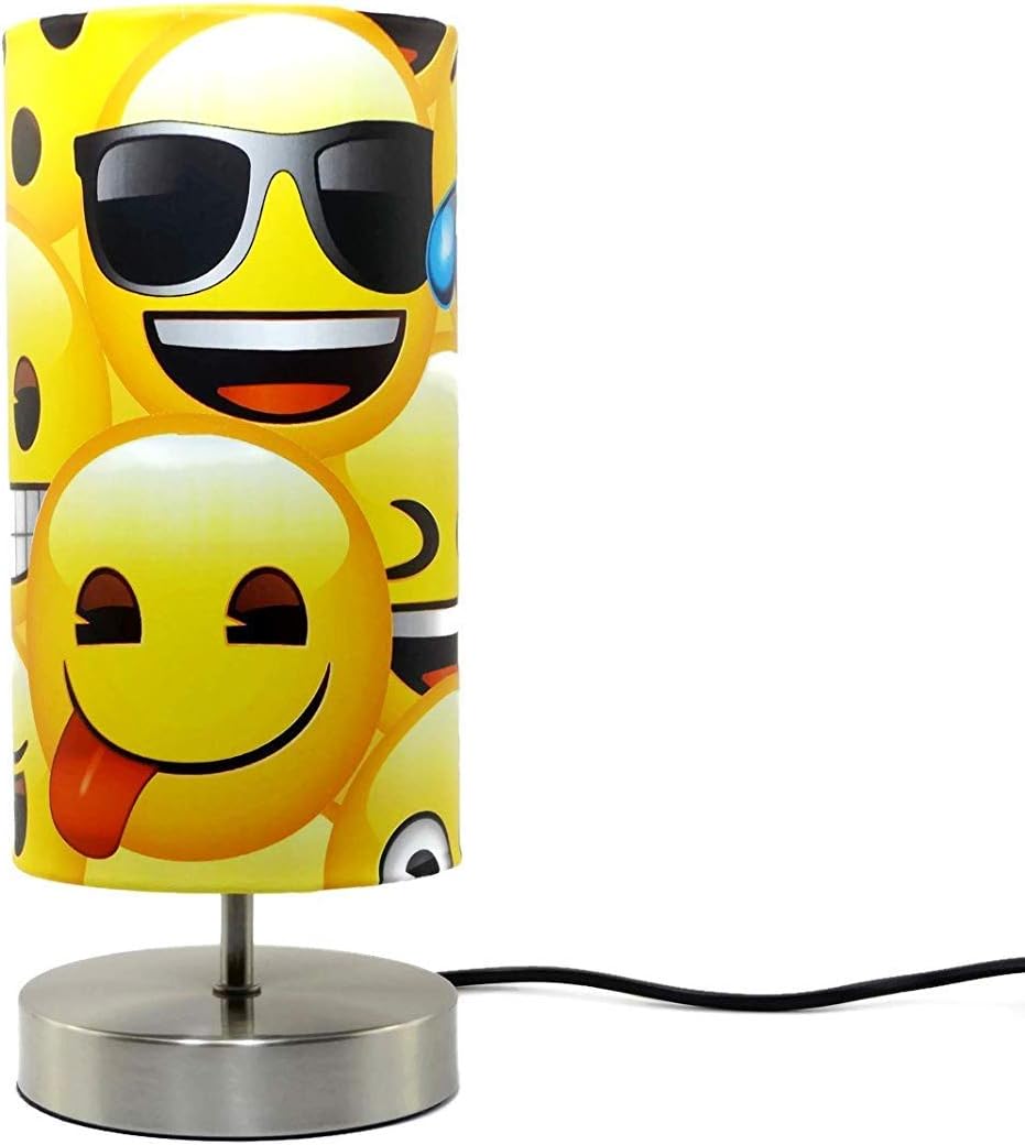 Emoji Lamp Light Lampshade Boys Girls Kids Bedroom Bedside Table Desk