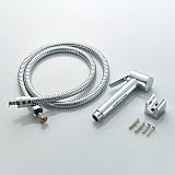 Ibergrif Bidet Sprayer Attachment Chrome UK Handheld Shower Hose Holder view 6