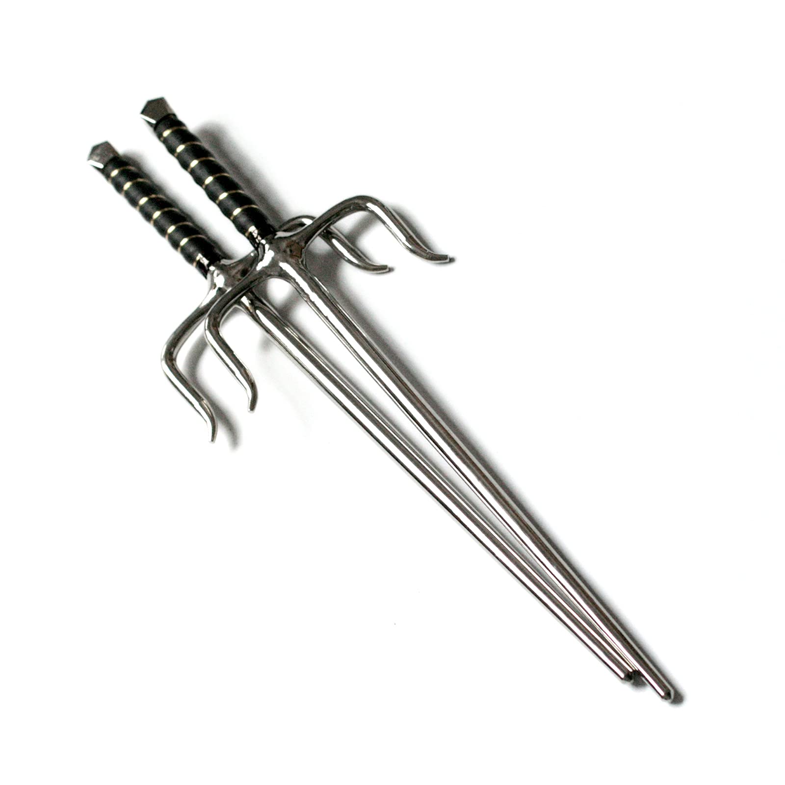 DEPICE Training Weapons w-sac Set of 2 Round Profile Sai Chrome