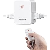 DEWENWILS Indoor Remote Control Outlet, Wireless Remote Light Switch with 2 Side Outlets, No Interference Remote Outlet Switc