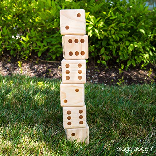 Play Platoon Lawn Dice Giant Wooden Yard Dice Game for Playing
