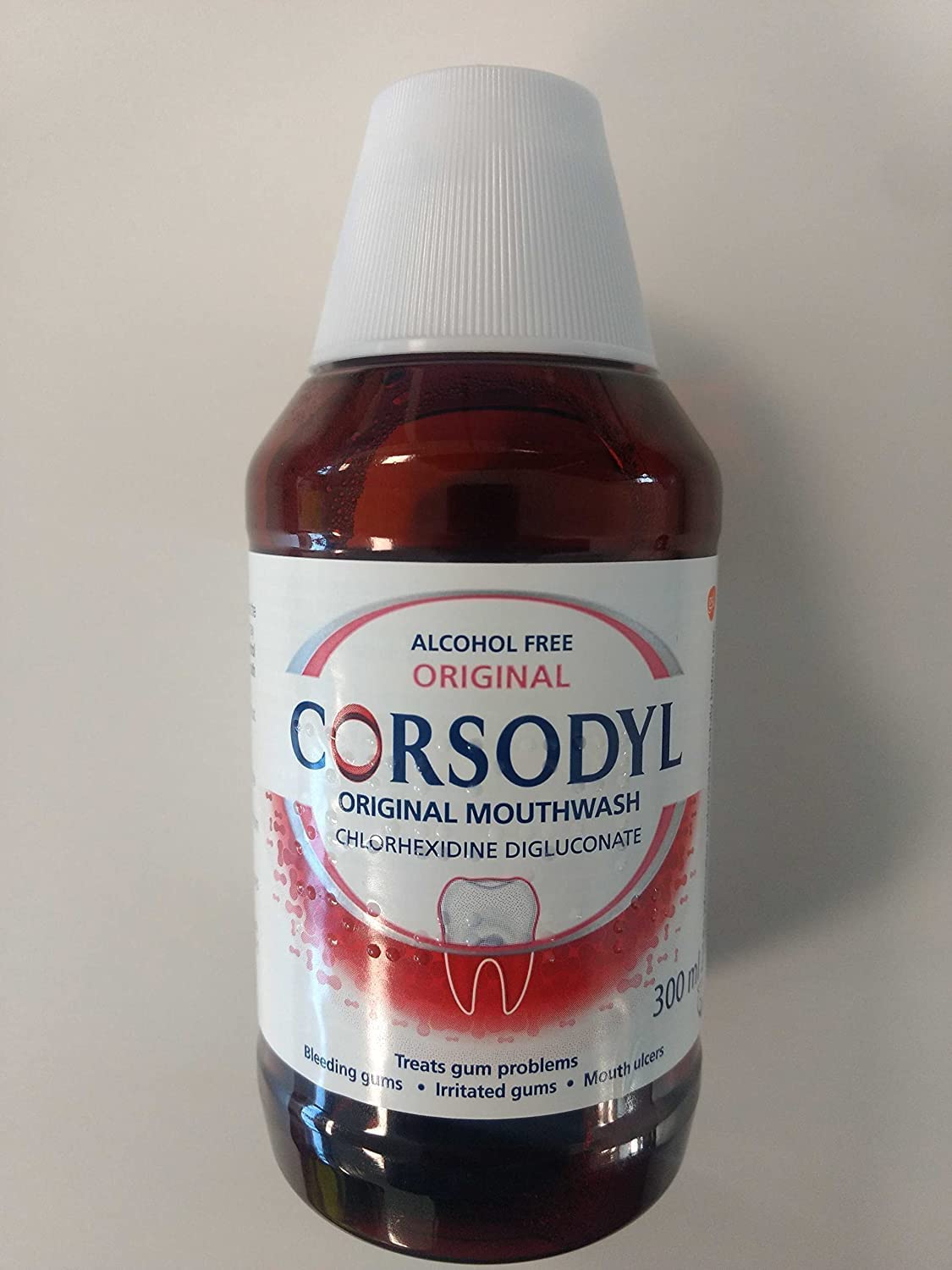 Corsodyl, Gum Disease Bleeding Gum Treatment Mouthwash Original, Multi, Mint, 300 ml