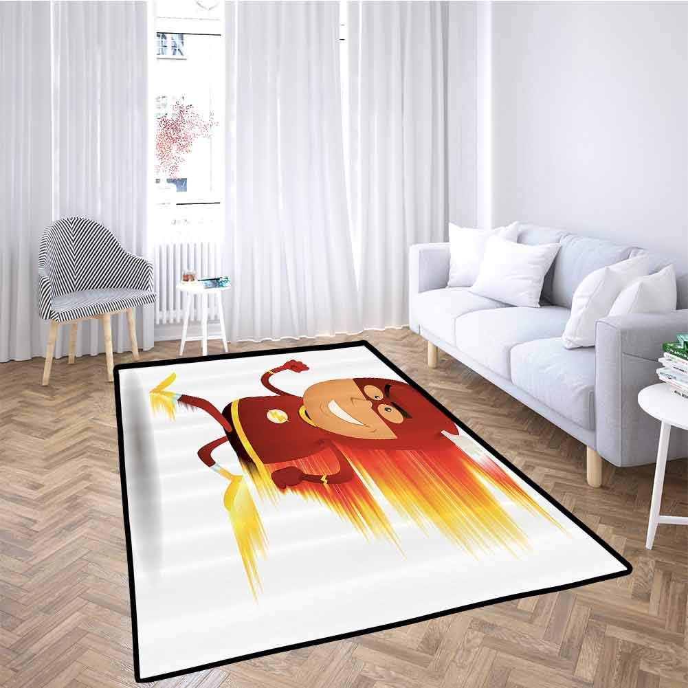 Superhero Soft Crawling Mat Heros for Villians for Play Area Playroom Bedroom