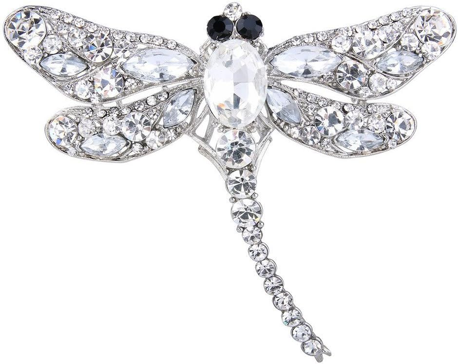 Meolin Rhinestone Brooch Pin Women Jewelry Wedding Bouquet Brooch ,white,9.17.5cm