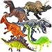 ToyerBee 13’’ Dinosaur Toys, 6 Pcs Jumbo Dinosaur Set, T-rex Dinosaurs Toys for Dinosaur Lovers, Kids, Adults, Great Choice for Boys, Girls, Birthday Gift, Party Favors, Rewards with Educational Map