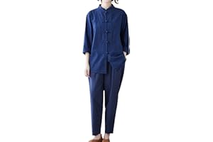 MOONETTO Womens Chinese Traditional Tai Chi Uniforms Kung Fu Clothing Martial Arts Suit Cotton Wing Chun Tang Clothes