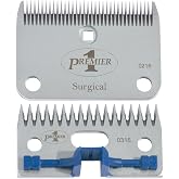 Premier 1 Surgical Clipping Blade Set | Holds edge longer through dense wool. Even, attractive finish. Resharpen up to 10 times. Fits Premier &amp; Lister clippers.