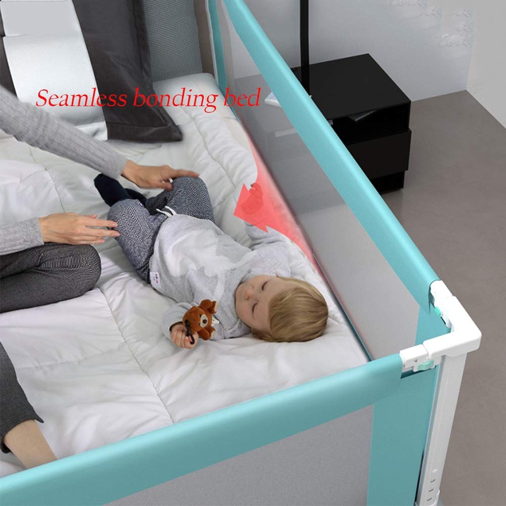 2 2m 2 2m B07plcr8bs Length Length さいず サイズ 携帯用ベッド の柵の緑 幼児の赤ん坊および子供のための安全保護の監視 単一ボタンのベッドの監視 縦の持ち上がること ベッドフェンス ベッドガードフェンス 当店一番人気