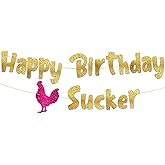 Funny Birthday Gold Glitter Banner – Happy Birthday Party Supplies, Ideas, and Gifts – 21st, 30th. 40th, 50th, 60th, 70th, 80th Adult Birthday Decorations