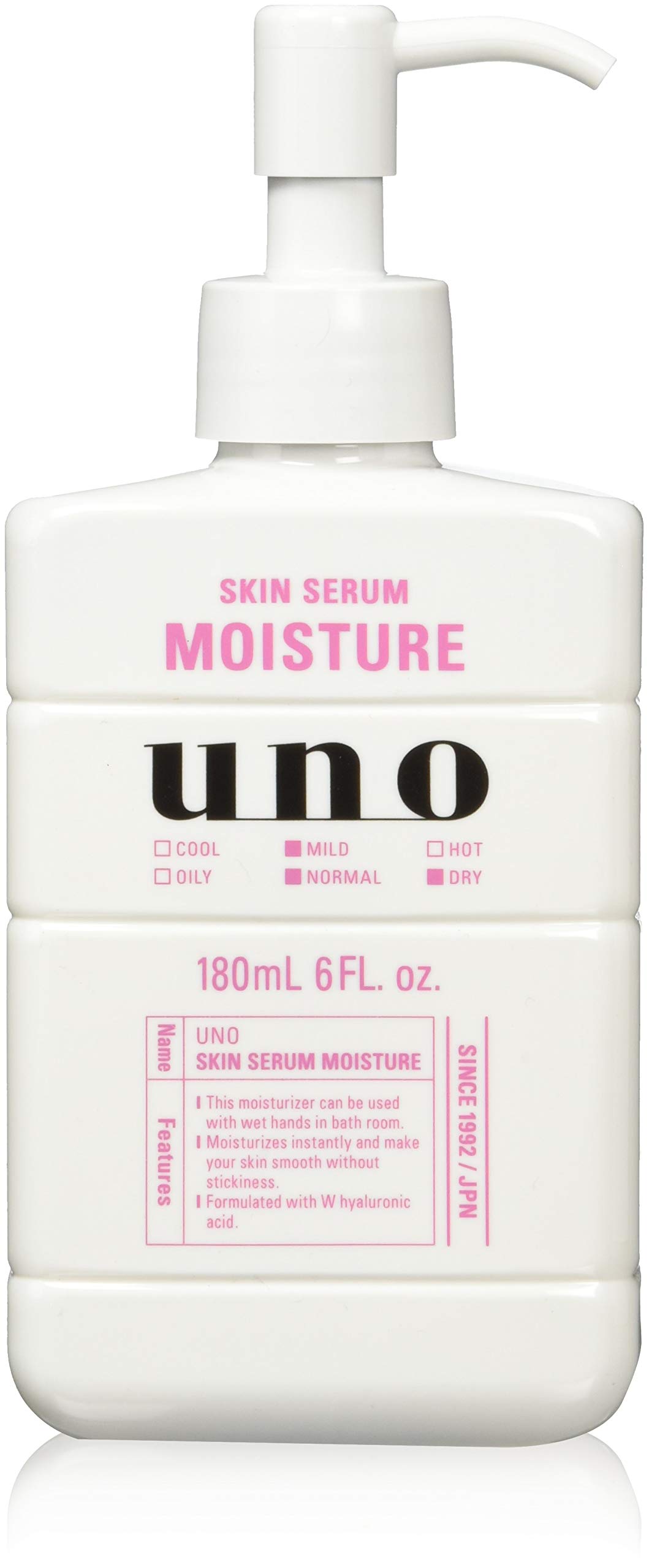 UNO Skin Serum Moisture Serum Men's Face Care Push Type 180ml