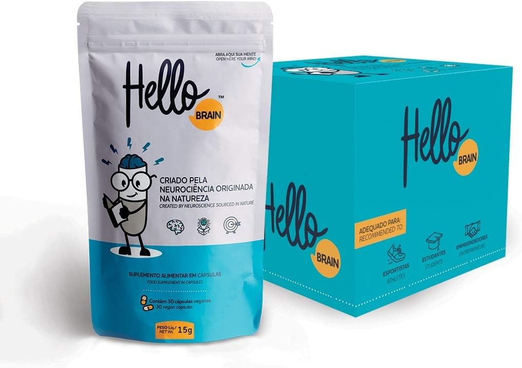 HelloBrain Unid 15g – Suplemento Inovador de Saúde Cerebral, Hello Nutrition por Hello Nutrition