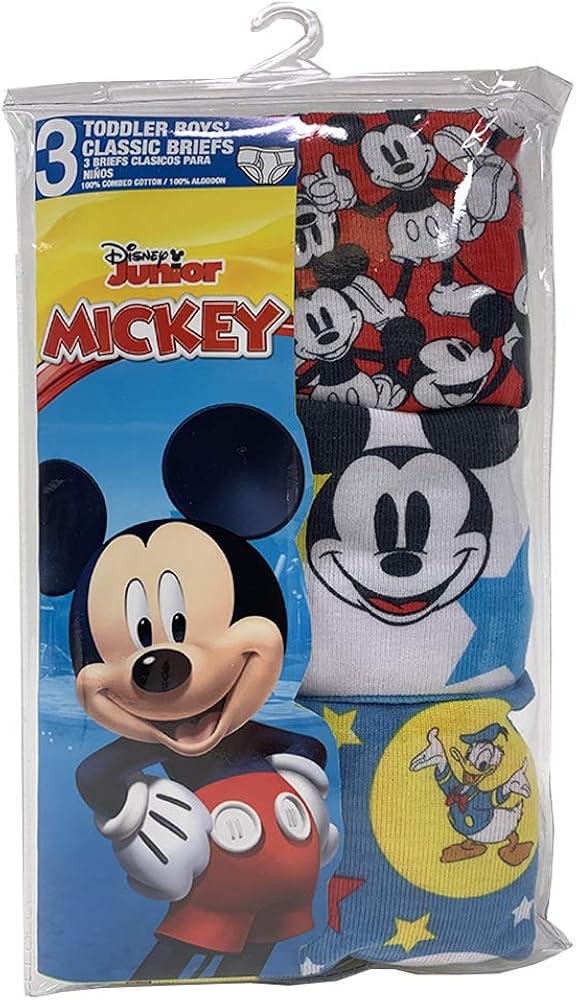 Disney Boys' Toddler Mickey Mouse 3-Pack or 7-Pack Briefs 18M, 2/3T, 4T: Clothing