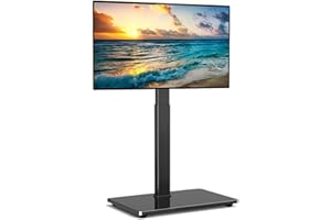 Rfiver Universal Floor TV Stand, Swivel TV Stand with Mount for 32-70 Inch Flat Screen/Curved TVs, Height Adjustable Tall TV 