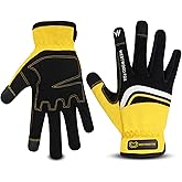 WESTWOOD FOX Work Gloves for Men & Women, Working Gloves Touch Screen, Flexible Yard Work Gloves Utility Mechanic
