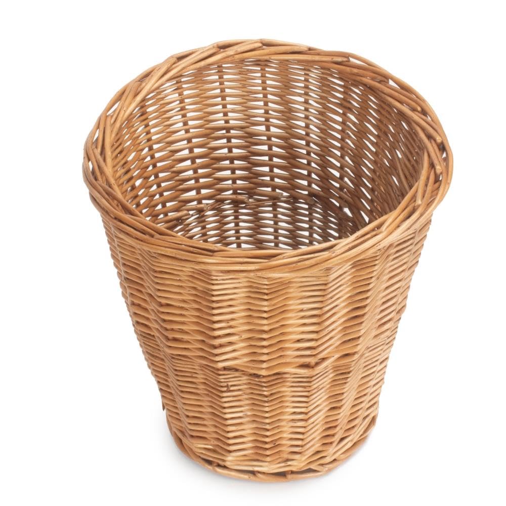 Red Hamper Light Steamed Wicker Waste Paper Bin, 28 x 28 x 28 cm