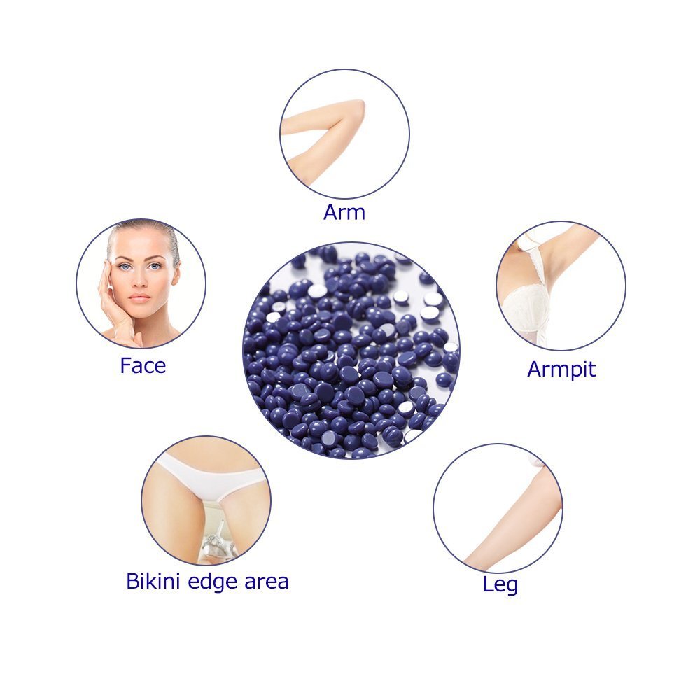 Waxkiss Wax Beans FDA Certified - Removal Body Hair Wax Beans for Home Waxing 300g per bag for Bikini Arms Legs Upper Lip Eyebrows Armpit Hair Removal Lavender Flavor