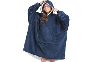 Wearable Blanket Hoodie,Super Warm Soft Oversized Hooded Blanket for Women Men,Sherpa Blanket Sweatshirt,One Size Fits All