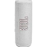 JBL Flip 6 - Portable Bluetooth Speaker, powerful sound and deep bass, IPX7 waterproof, 12 hours of playtime, JBL PartyBoost for multiple speaker pairing for home, outdoor and travel (White)