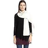 Fishers Finery Women's Cozy Cashmere Cable Knitted Winter Scarf | Black Label Box
