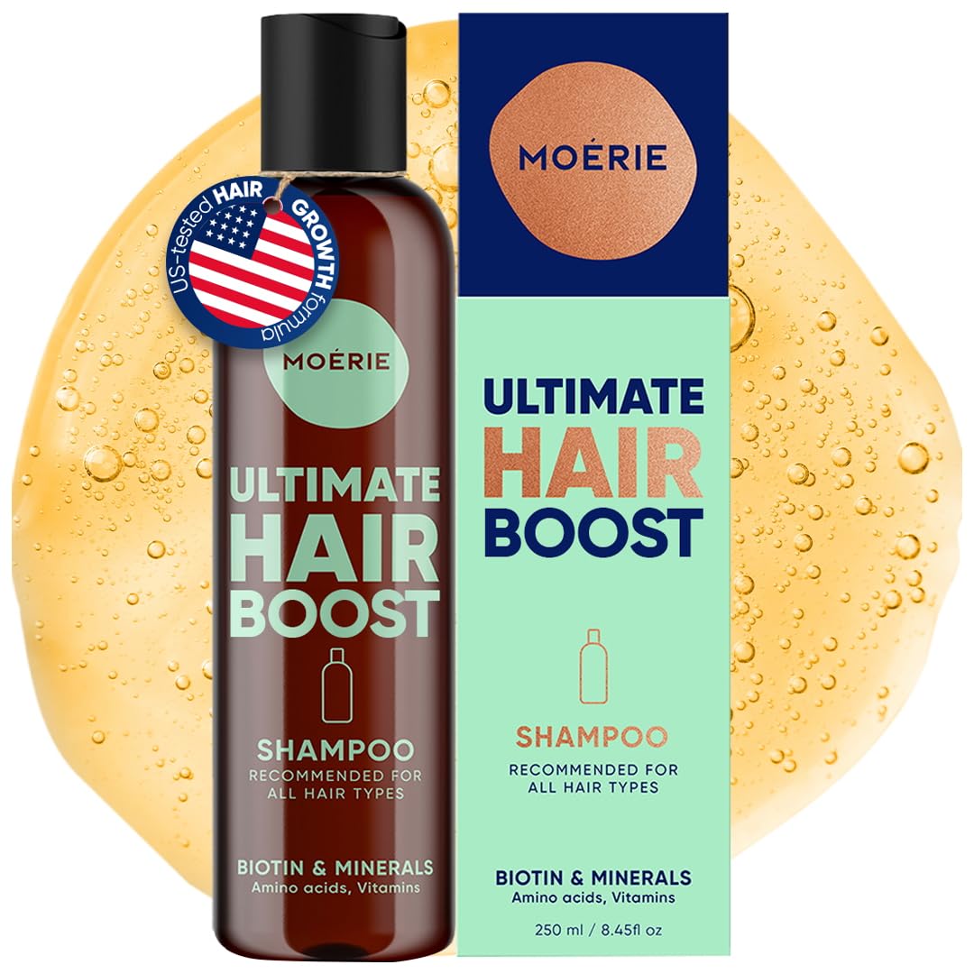Moerie Mineral Shampoo – For Longer, Thicker, Fuller Hair - Vegan Products – Paraben Free Products – All Hair Types – Reverse Loss – 8.5 fl oz (251ml)