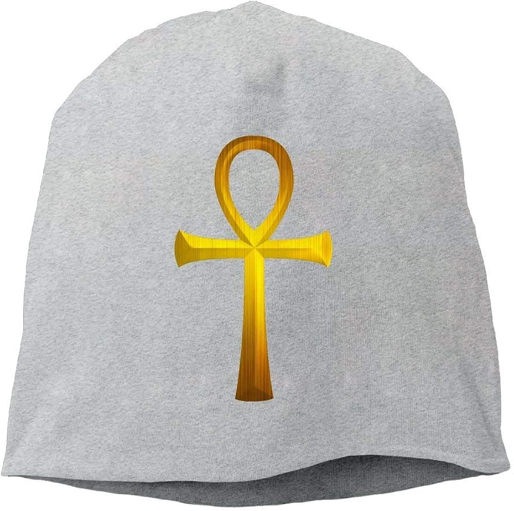 Ancient Egyptian Ankh Golden Unisex Knit Hat Soft Stretch