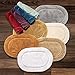 Superior Non-Slip 2 Piece Bath Rug Set, Ultra Plush, Soft and Absorbent 100% Combed Cotton Pile - Traditional Oval Bath Mat Set, Rust
