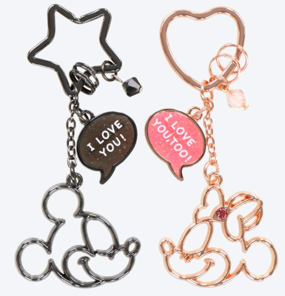 Amazon ミッキー ミニー ペア キーチェーン 東京ディズニーリゾート限定 Tdr 吹き出しデザイン キーホルダー ミッキーマウス ミニーマウス おもちゃ おもちゃ