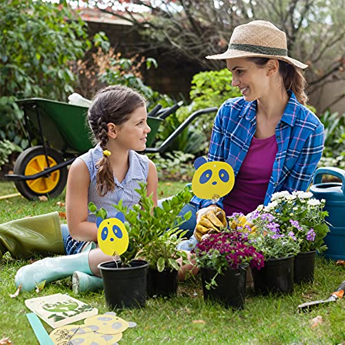 12 PCS Fruit Fly Trap Yellow Sticky Fungus Gnat Traps for House Plants Gnat Killer for Indoor / Outdoor, Glue Trappers Bug Catcher for Gnats, Whitefly, Mosquito Bits, Flying Insects - Protect Plants